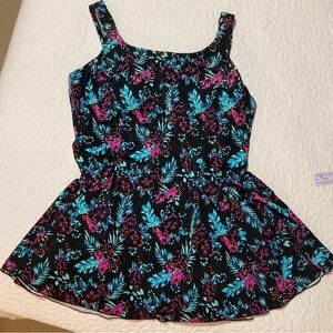 Adorable T. H. E. Brand Swimsuit with Skirt | Size 20W | Vibrant Colors